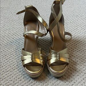 Gold Strappy Sandals
